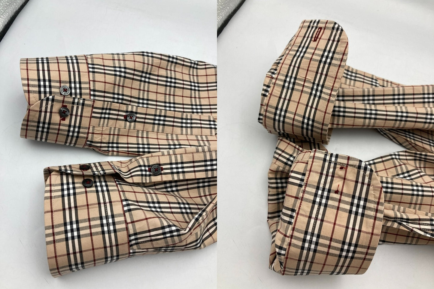 BURBERRY BLACK LABEL バーバリー ブラックレーベル ノバチェック 長袖シャツ サイズ3 メンズ BMW90-902 中古 D4