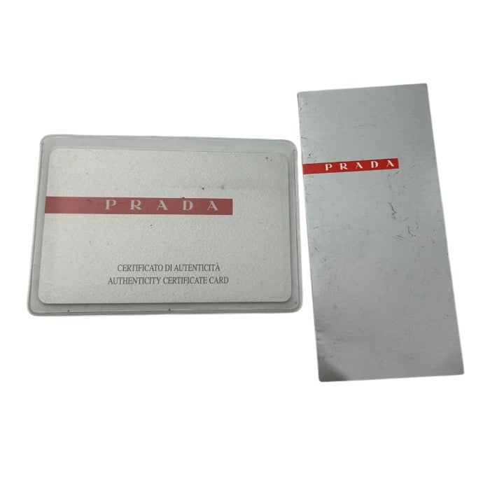 PRADA SPORT プラダ スポーツ ショルダー バッグ 4VA433 鞄 ブランド レディース デニム レッド サコッシュ 中古 W4