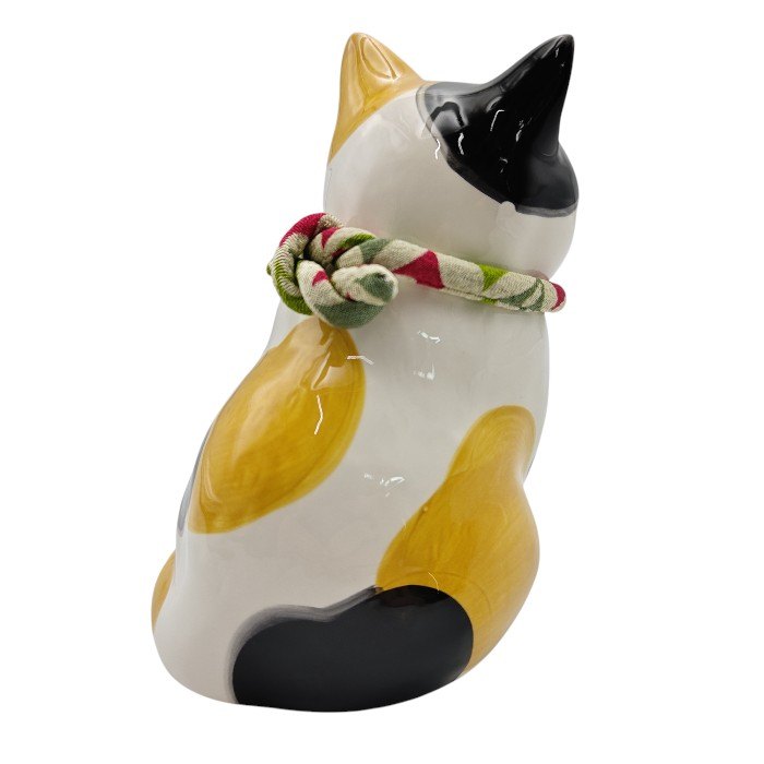 未使用品 薬師窯 YAKUSHIGAMA うちの招き猫 みけ 7876 中古 H4