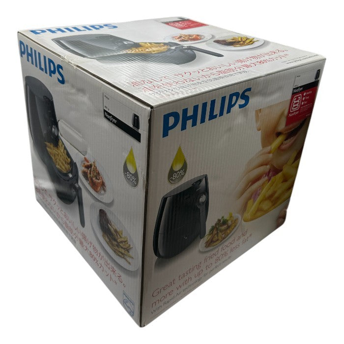 未開封品 PHILIPS フィリップス ノンフライヤー HD9220 ブラック 調理家電 ヘルシー 揚げ物 30分タイマー 温度調整 レシピ本 中古 W4
