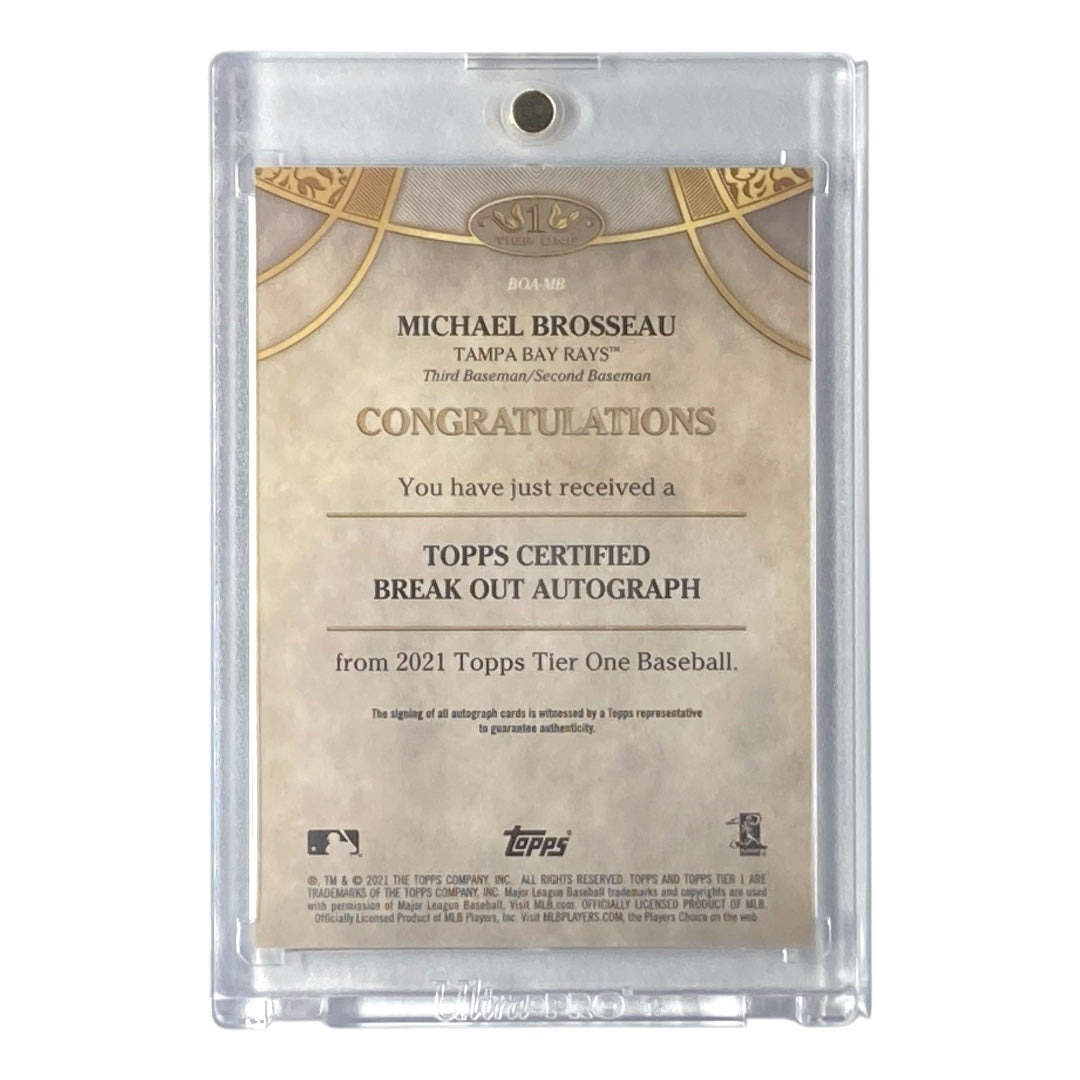 TOPPS MLBカード TIER ONE MICHAEL BROSSEAU RAYS 1/1 #BOA-MB 中古 IT2