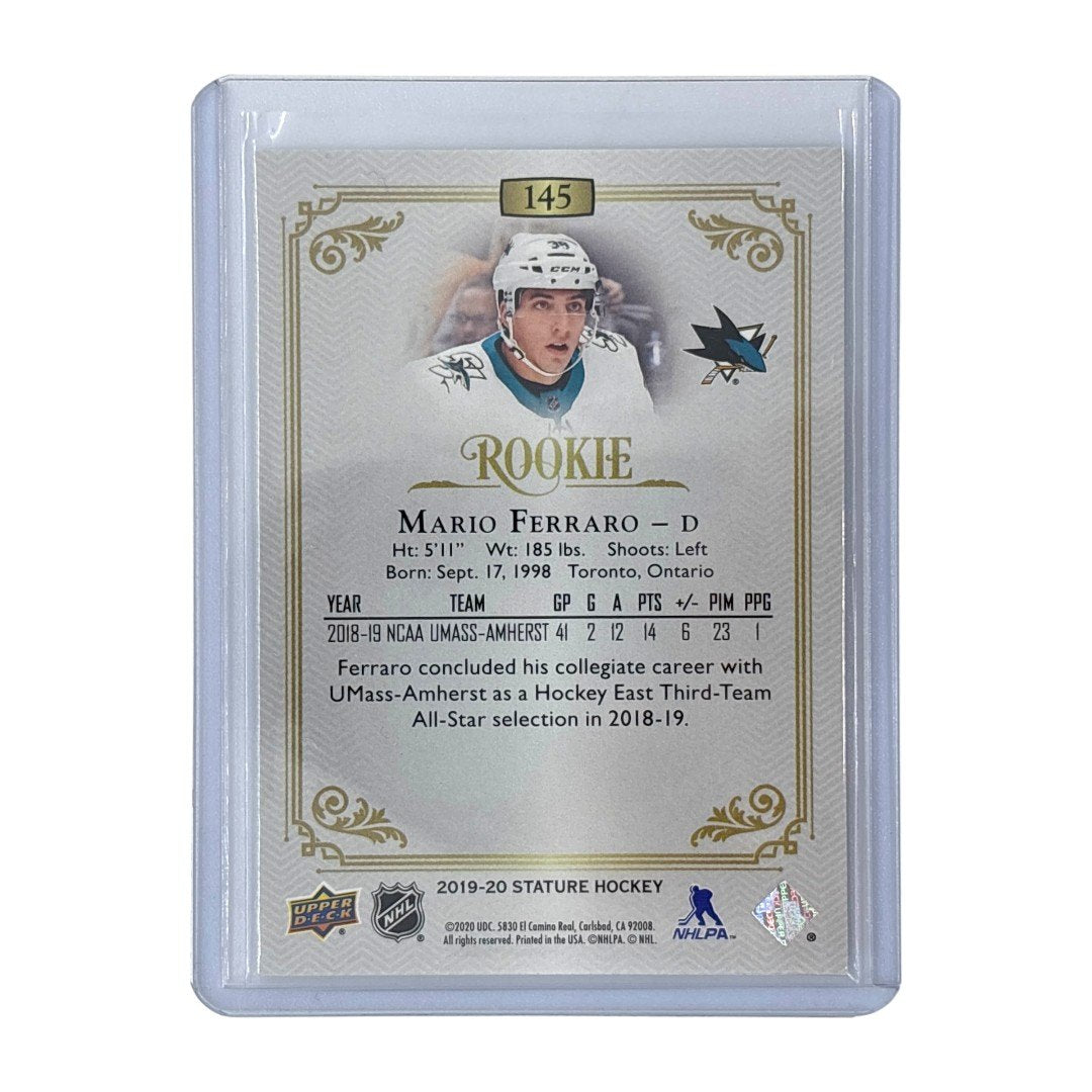UPPER DECK NHLカード STATURE MARIO FERRARO SAN JOSE 16/35 #145 中古 IT1