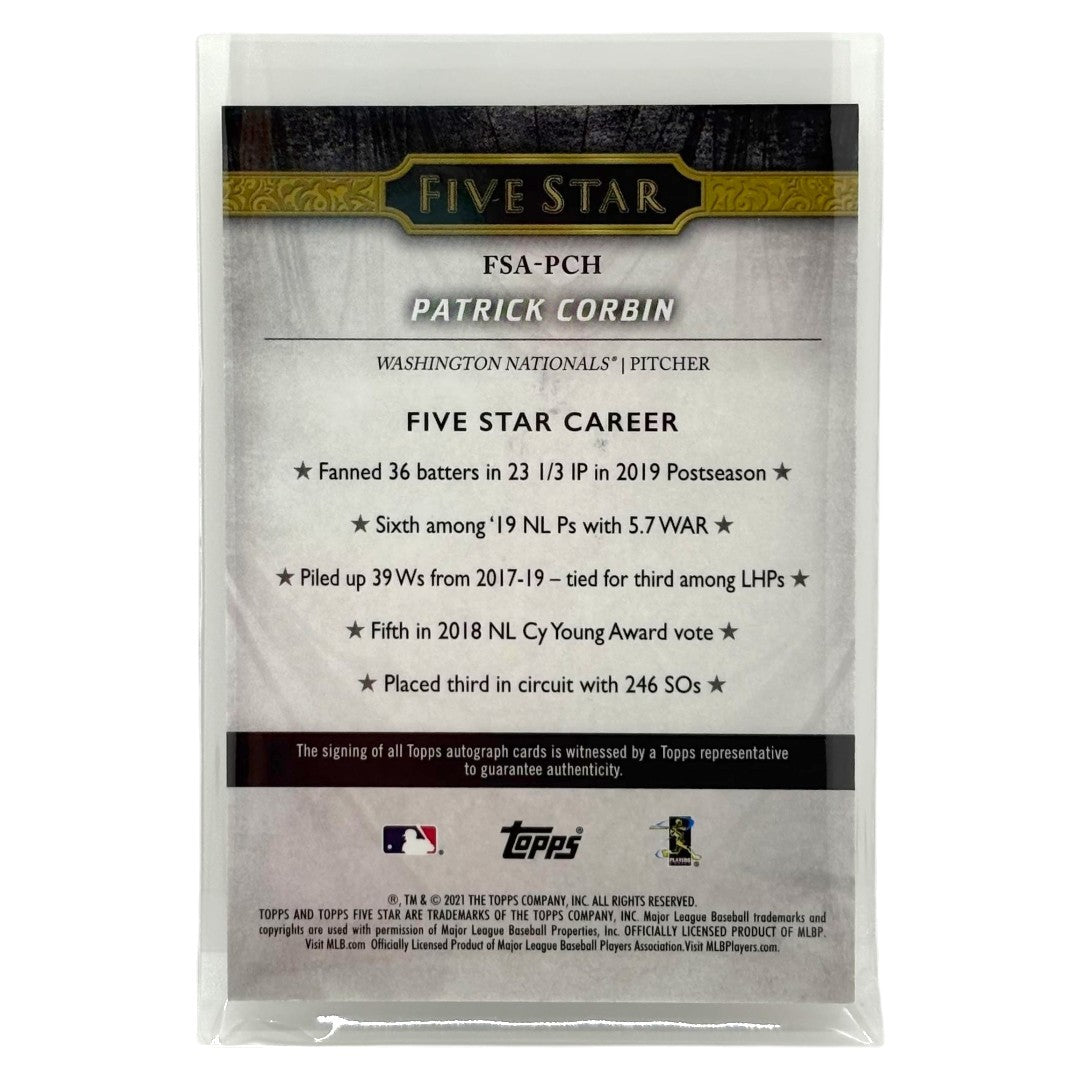 TOPPS MLBカード FIVE STAR PATRICK CORBIN WASHINGTON NATIONALS #FSA-PCH 中古 IT1