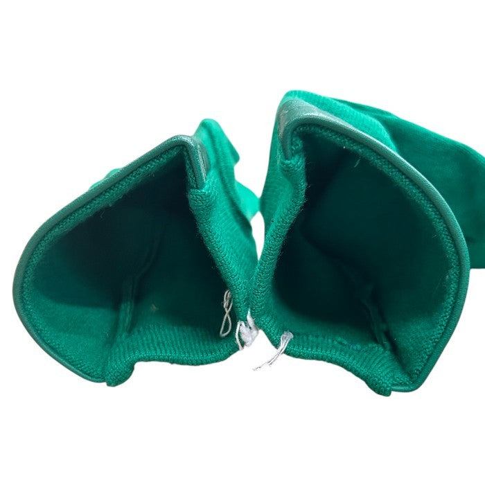 Christian Dior クリスチャン ディオール ウール100% 羊革 手袋 グリーン ブランド 冬 ファッション レディース 中古 W4