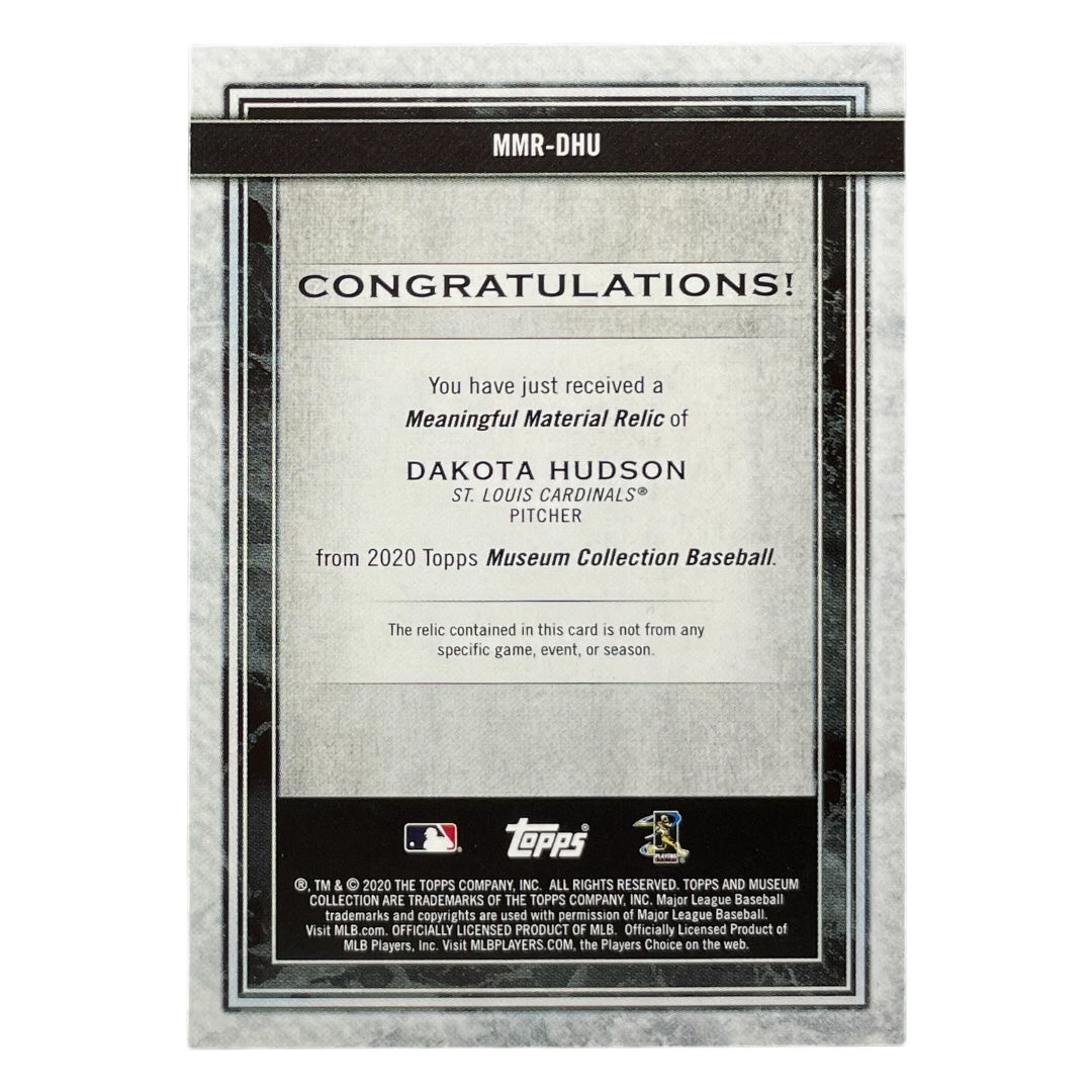 TOPPS MLBカード MUSEUM COLLECTION DAKOTA HUDSON ST. LOUIS CARDINALS /50 #MMR-DHU 中古 IT2