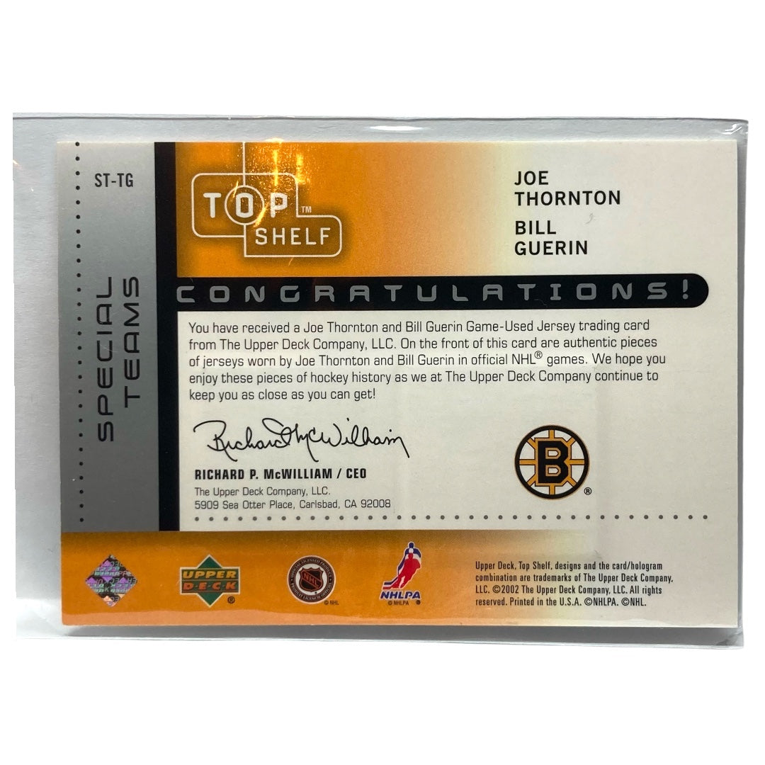UPPER DECK NHLカード TOP SHELF JOE THORNTON BILL GUERIN BRUINS 75/99 #ST-TG 中古 IT2