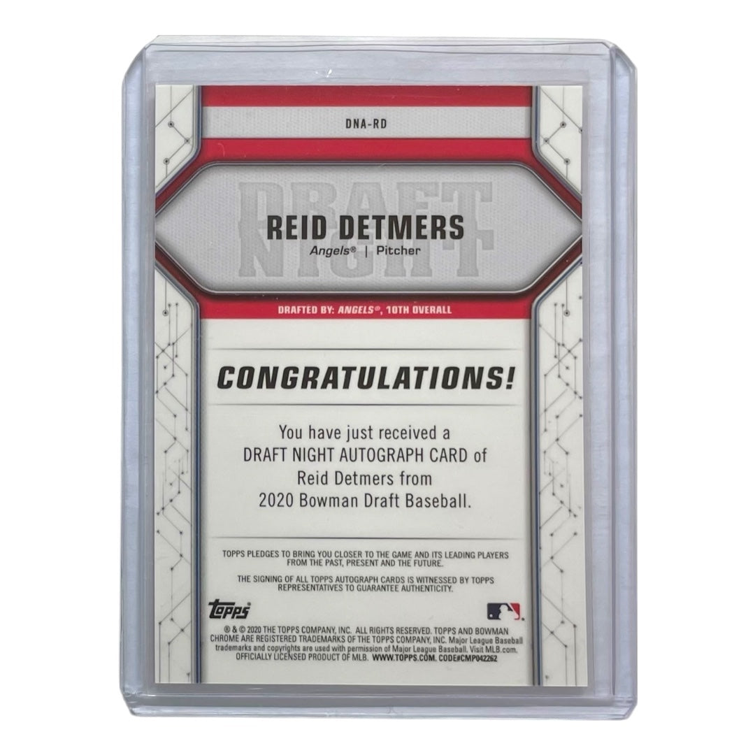 TOPPS MLBカード BOWMAN CHROME REID DETMERS ANGELS /29 #DNA-RD 中古 IT2