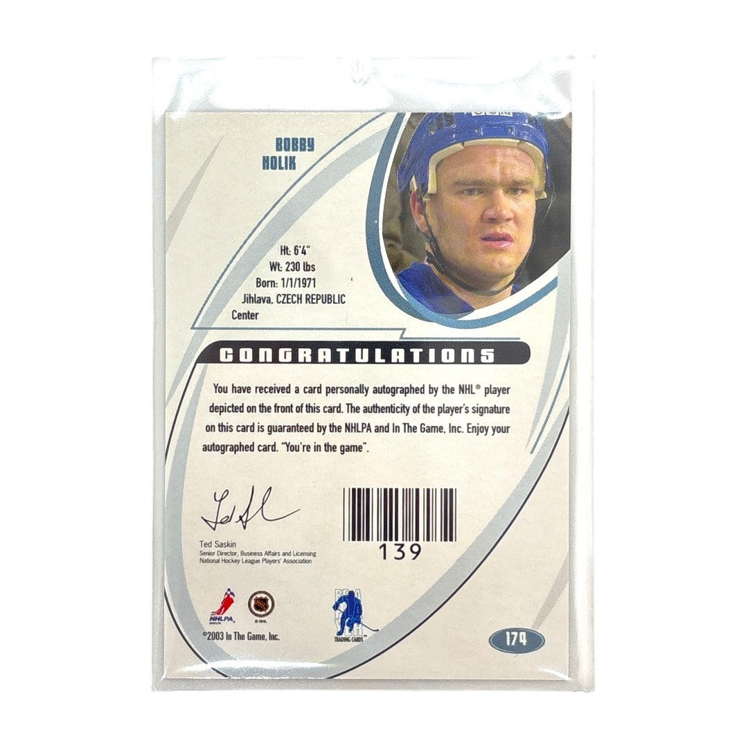 In The Game NHLカード 2002-03 SIGNATURE BE A PLAYER BOBBY HOLIK NEW YORK RANGERS #174 中古 IT1