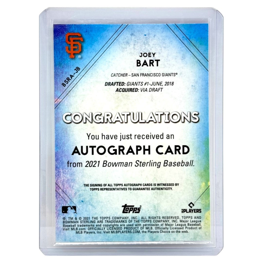 TOPPS MLBカード BOWMAN STERLING JOEY BART SAN FRANCISCO GIANTS /99 #BSRA-JB 中古 IT1