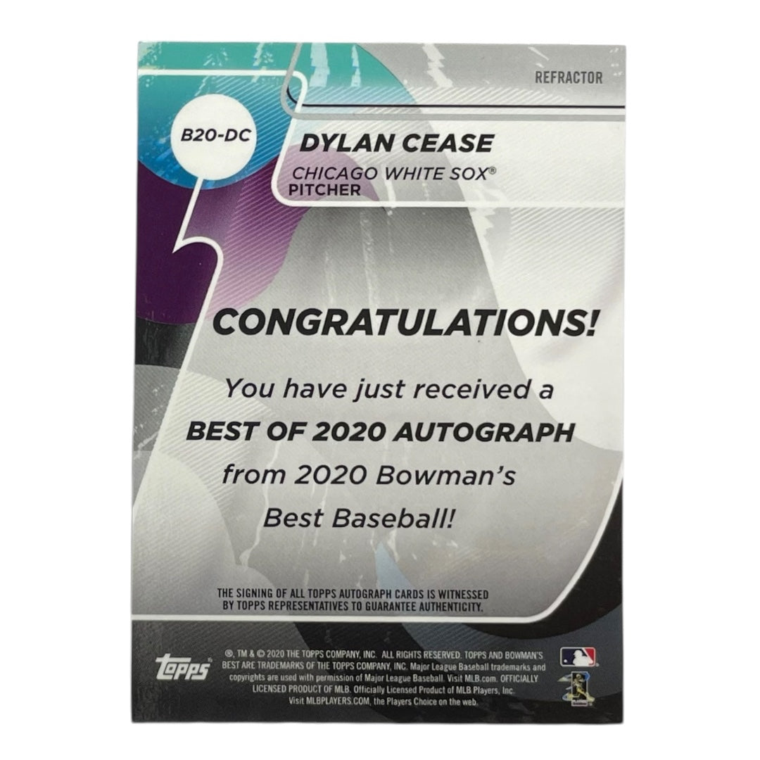 TOPPS MLBカード BOWMAN'S BEST DYLAN CEASE CHICAGO WHITE SOX #B20-DC 中古 IT2