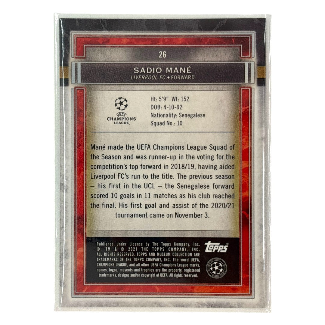 TOPPS サッカーカード MUSEUM COLLECTION SADIO MANE LIVERPOOL 34/75 #26 中古 IT1