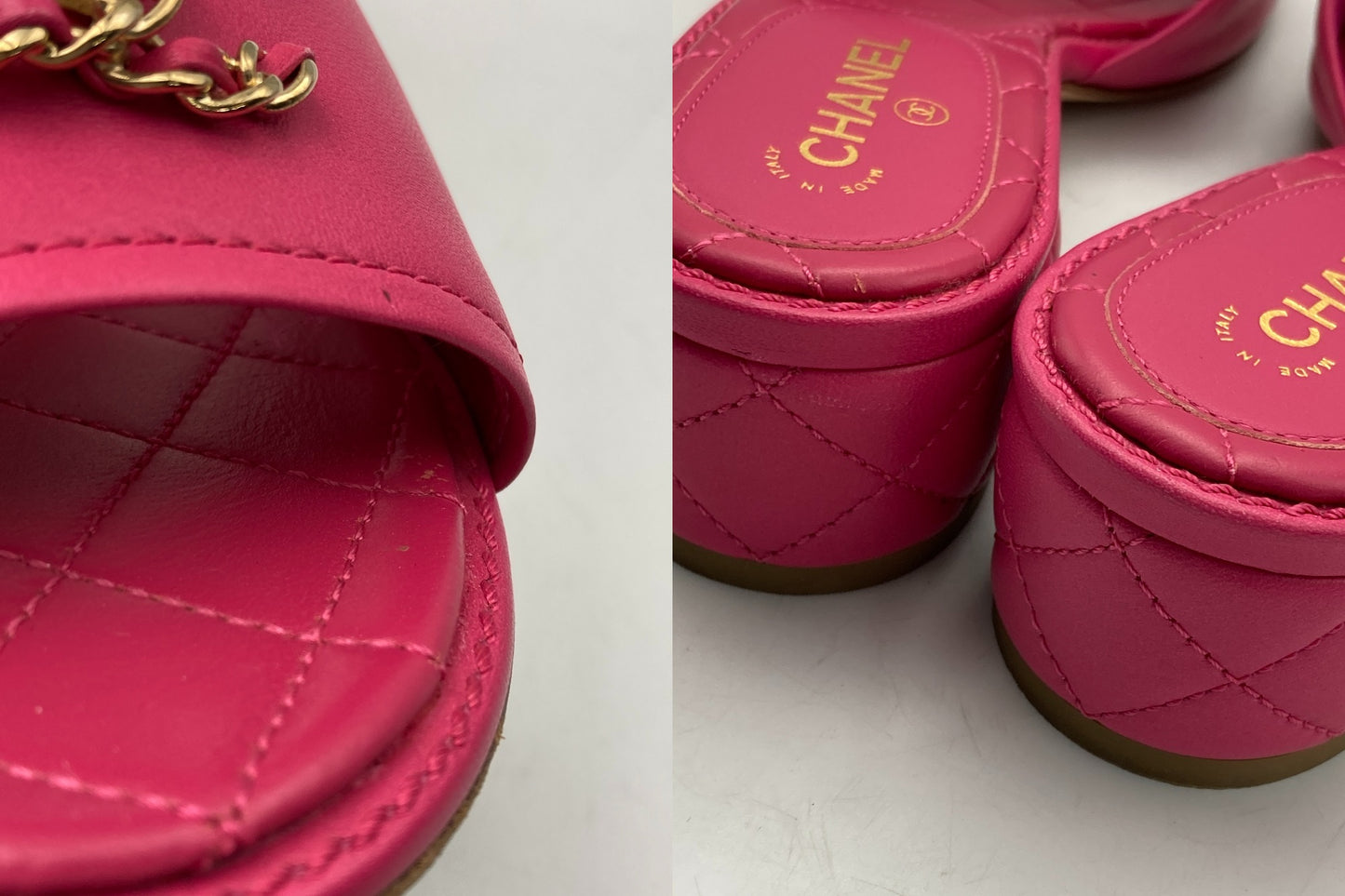 CHANEL シャネル マトラッセ ラムスキン ミュール G31461 サイズ37 中古 D4