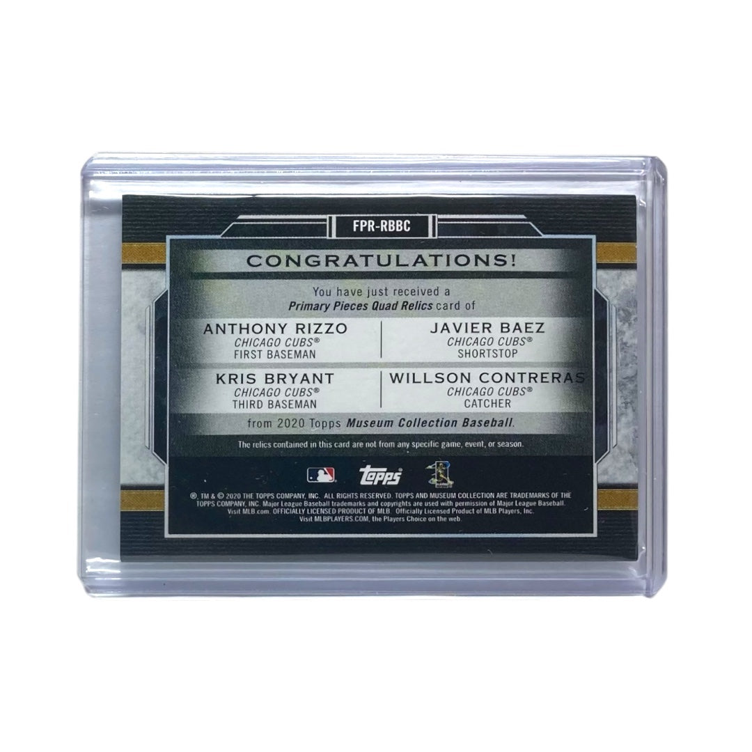 TOPPS MLBカード MUSEUM COLLECTION ANTHONY RIZZO KRIS BRYANT JAVIER BAEZ WILLSON CONTRERAS CHICAGO CUBS /75 #FPR-RBBC 中古 IT2