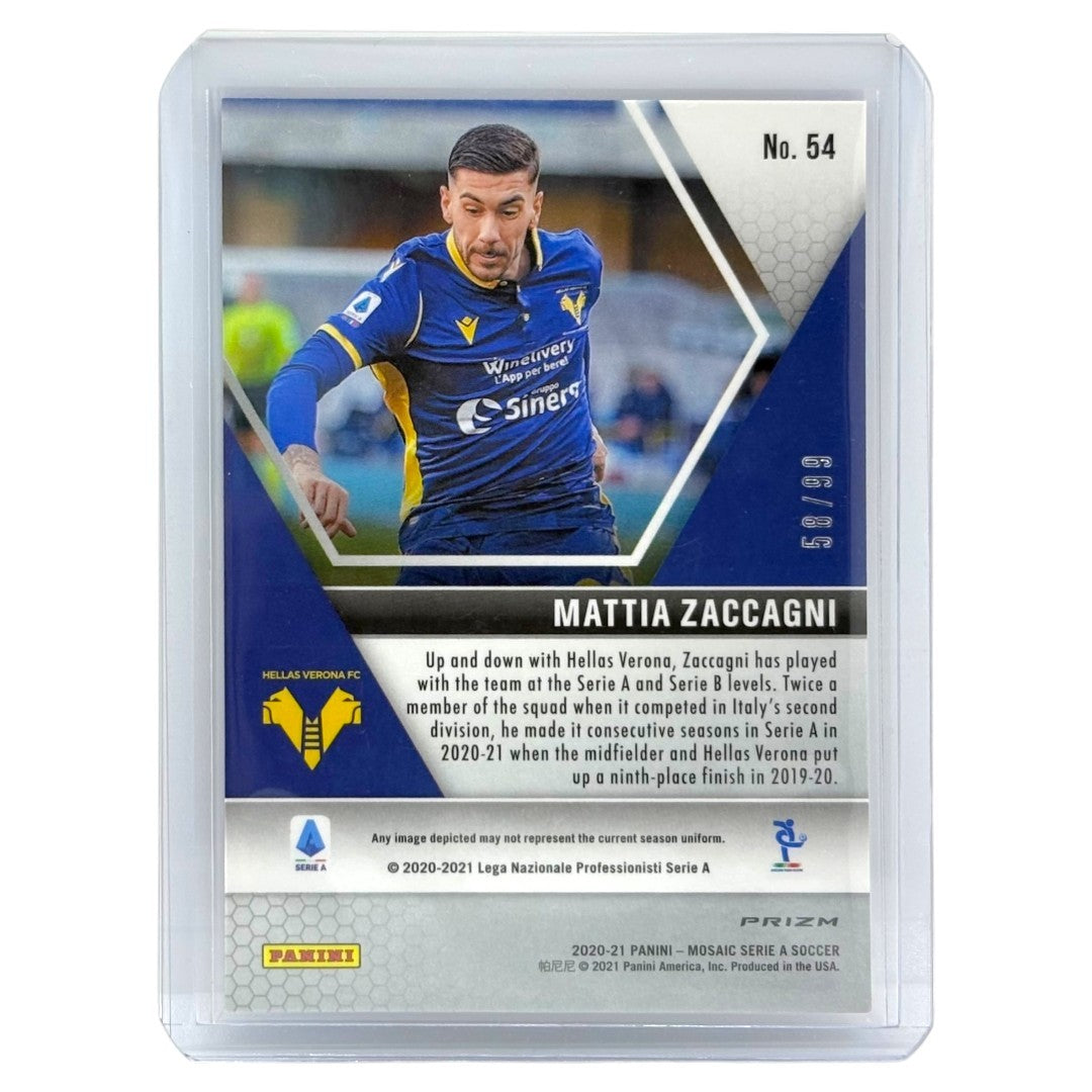 PANINI サッカーカード MOSAIC SERIE A PRIZM MATTIA ZACCAGNI HELLAS VERONA /99 #54 中古 IT1