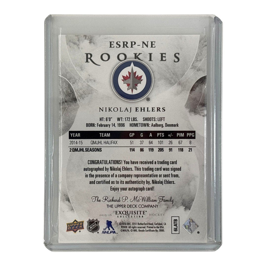UPPER DECK NHLカード EXQUISITE COLLECTION NIKOLAJ EHLERS WINNIPEG JETS /149 #ESRP-NE 中古 IT1