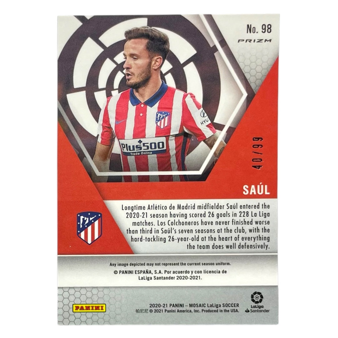 PANINI サッカーカード MOSAIC LALIGA PRIZM SAUL ATLETICO DE MADRID /99 #98 中古 IT2