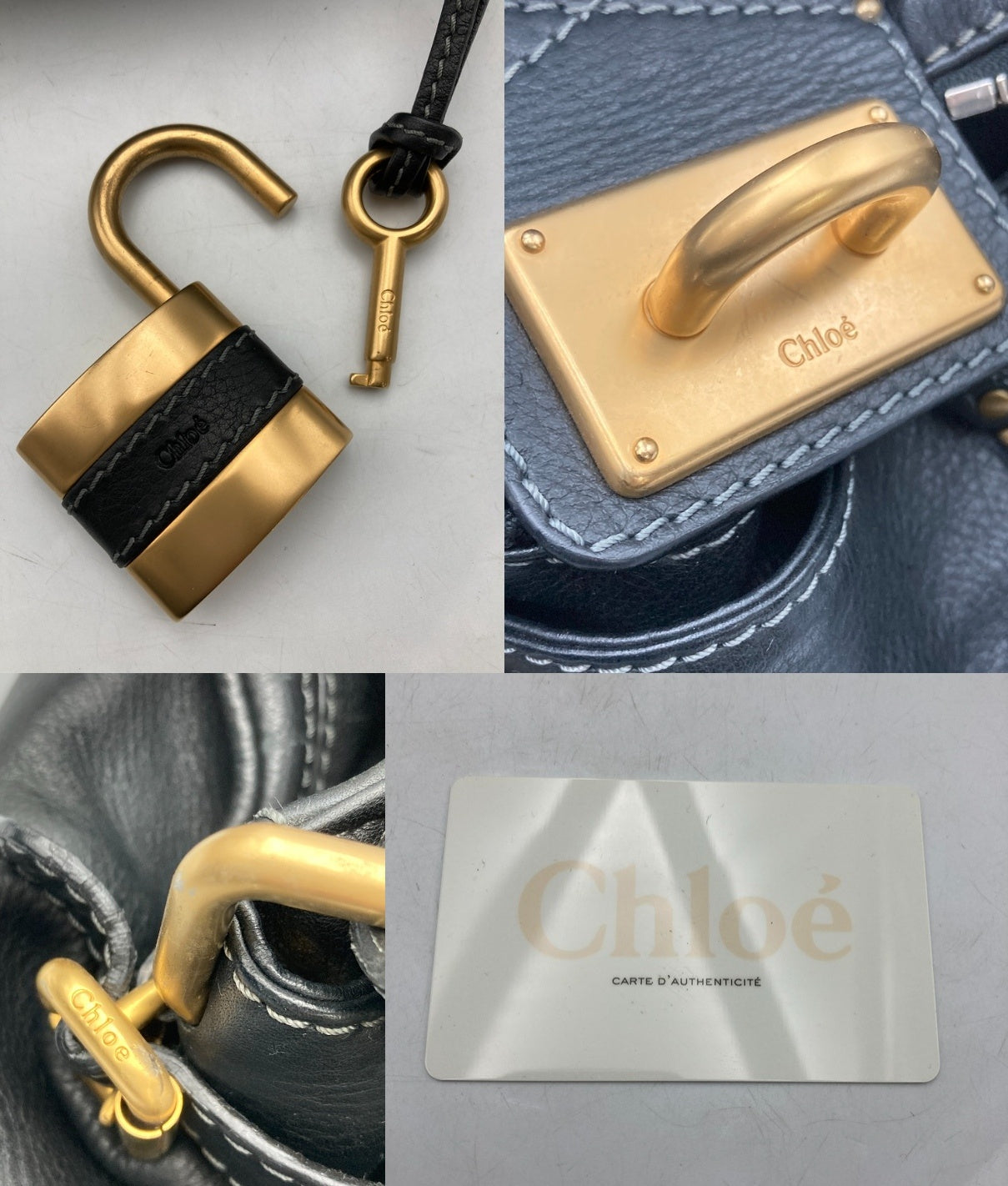 Chloe クロエ パディントン 2WAY レザーバッグ レディース ブラック 中古 D4