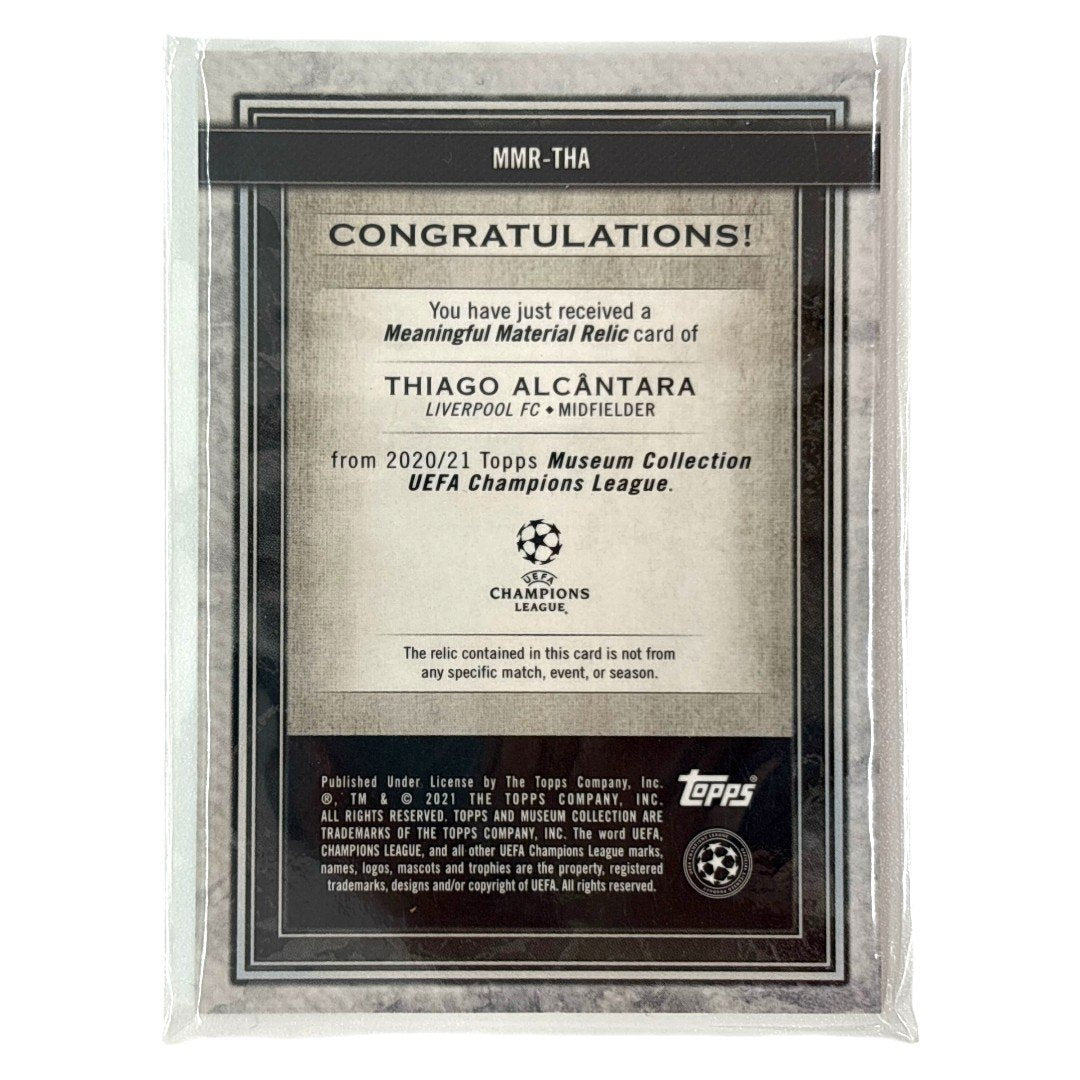 TOPPS サッカーカード MUSEUM COLLECTION THIAGO ALCANTARA LIVERPOOL 126/150 #MMR-THA 中古 IT1
