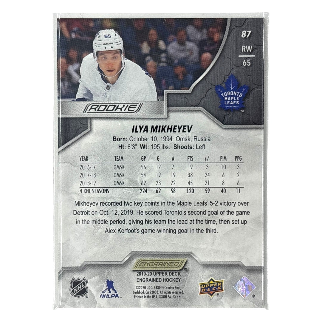 UPPER DECK NHLカード ENGRAINED ILYA MIKHEYEV MAPLE LEAFS /49 #87 中古 IT1