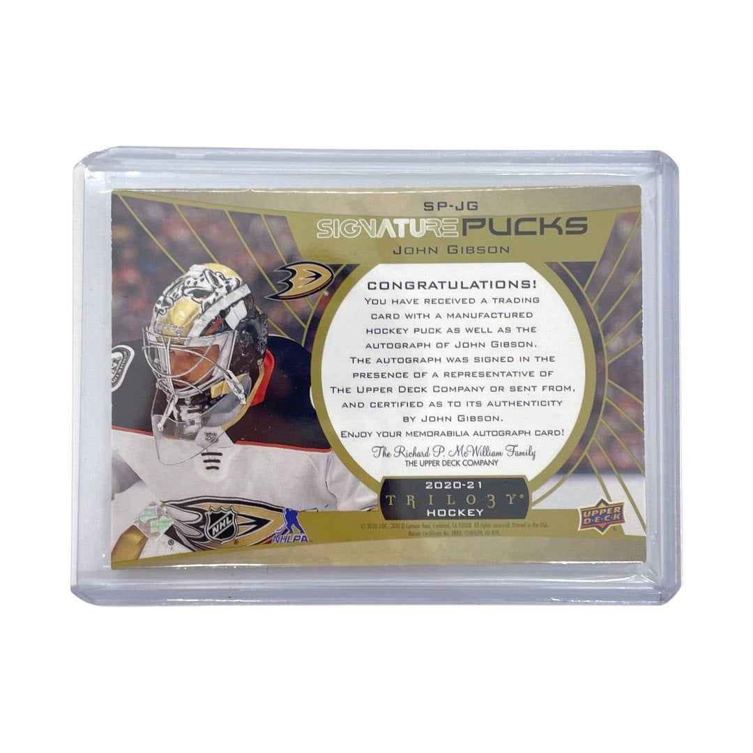 UPPER DECK NHLカード TRILOGY JOHN GIBSON DUCKS #SP-JG 中古 IT1