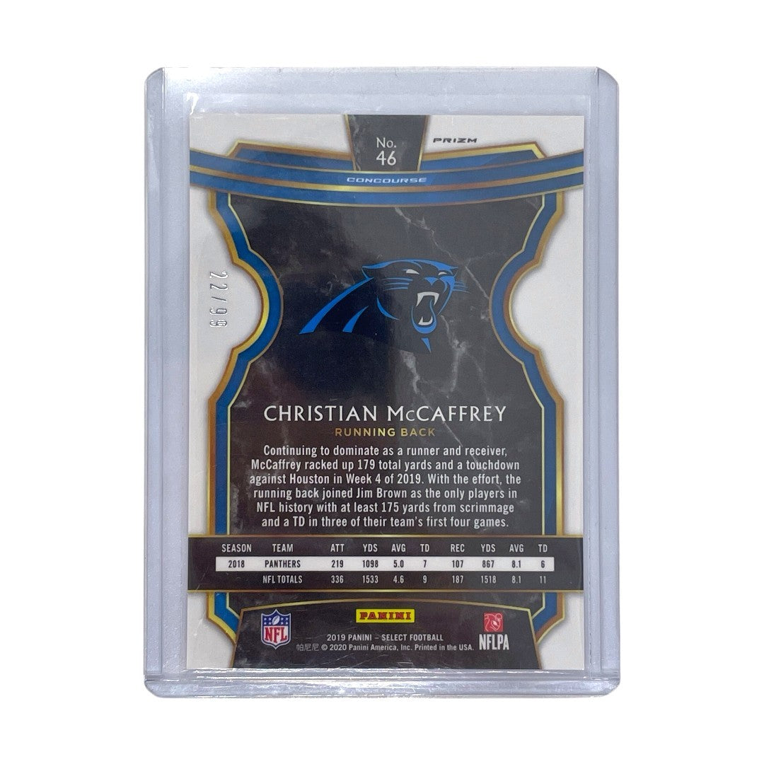 PANINI NFLカード SELECT CONCOURSE PRIZM CHRISTIAN McCAFFREY CAROLINA PANTHERS 22/99 #46 中古 IT1