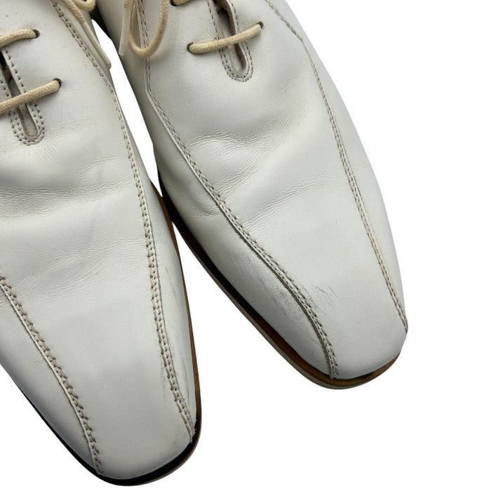 BURBERRY バーバリー ドレスシューズ レザー 26.5cm ホワイト 本革 靴 シューズ メンズ 中古 W4