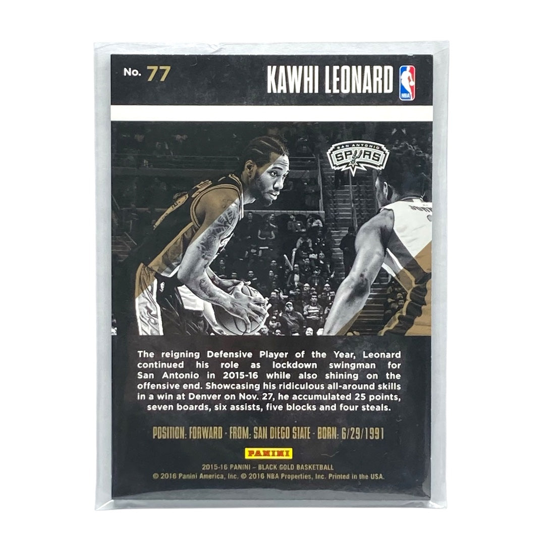 PANINI NBAカード BLACK GOLD KAWHI LEONARD SPURS #77 中古 IT2