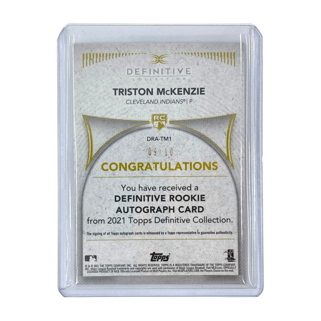 TOPPS MLBカード DEFINITIVE COLLECTION TRISTON McKENZIE CLEVELAND INDIANS 09/10 #DRA-TM1 中古 IT1