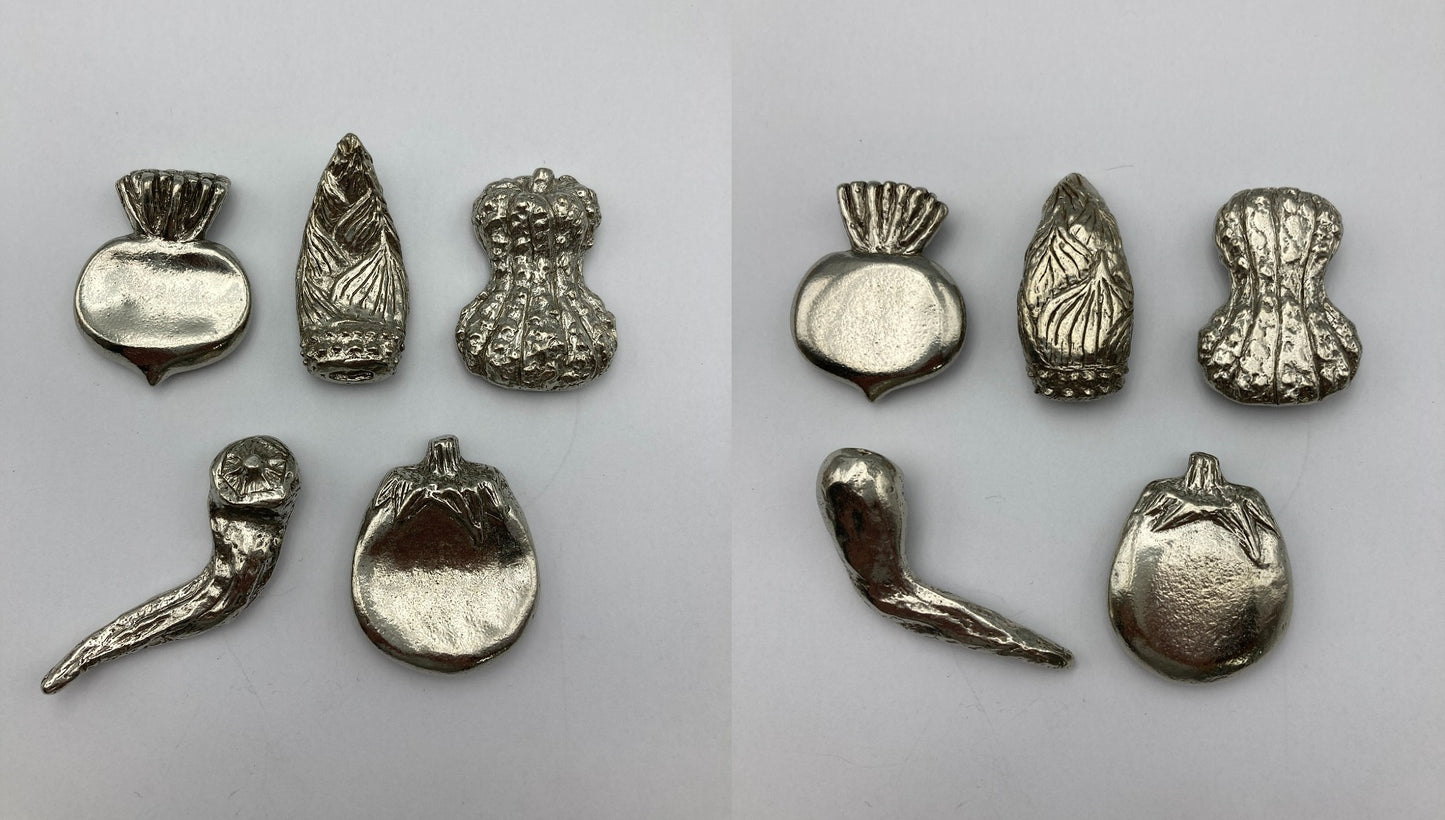 清課堂 錫 箸置き 京野菜 中古 D4