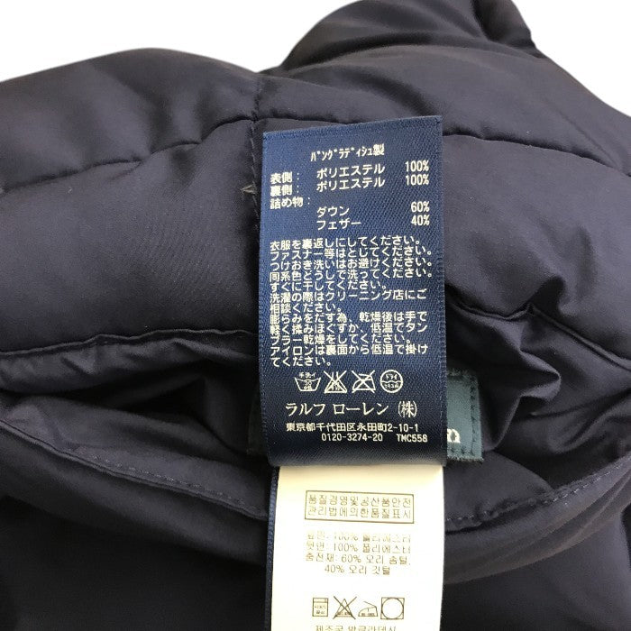POLO RALPH LAUREN ラルフローレン ダウンベスト リバーシブル イエロー/ネイビー 160㎝ 中古 M1