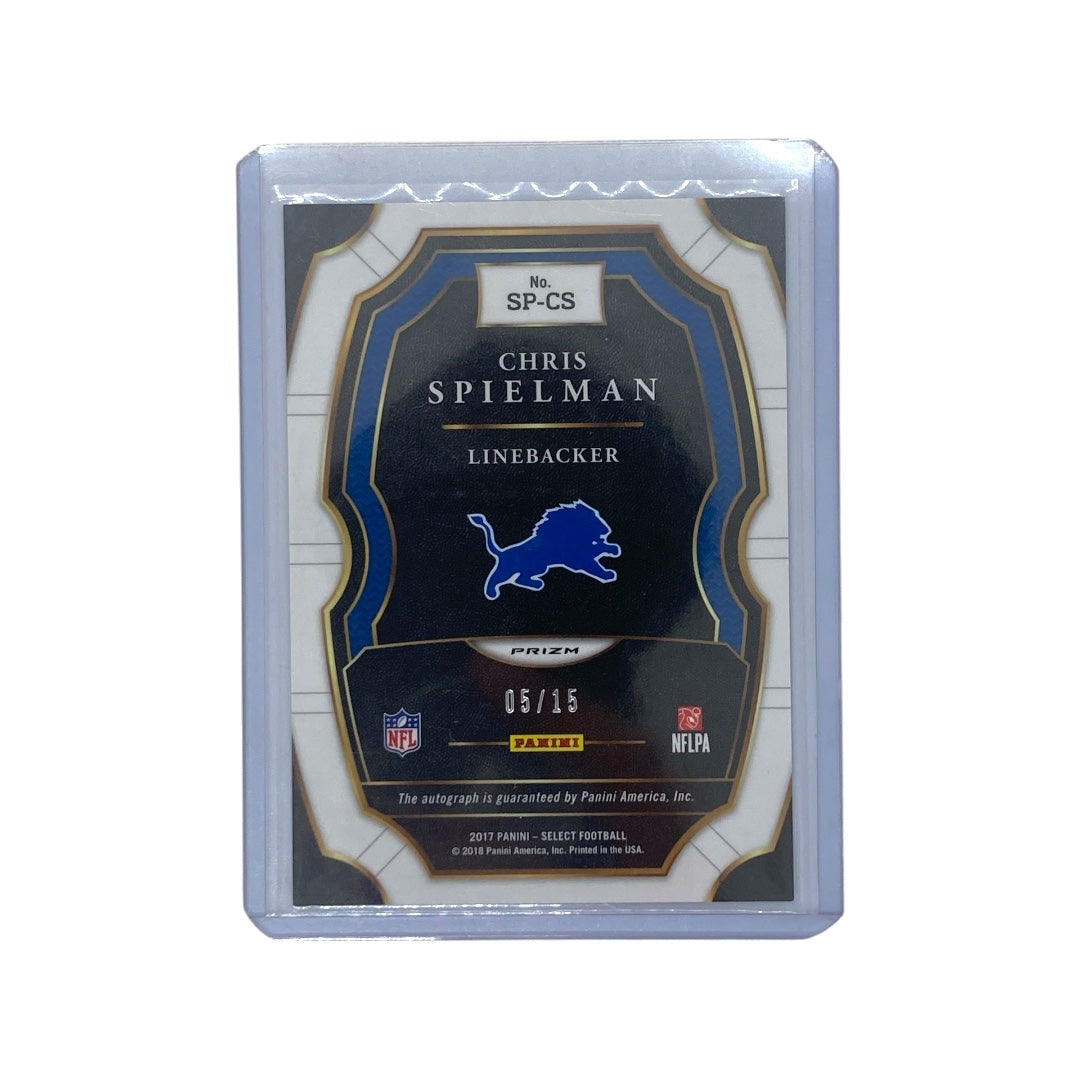 PANINI NFLカード SELECT PRIZM CHRIS SPIELMAN DETROIT LIONS 05/15 #SP-CS 中古 IT2