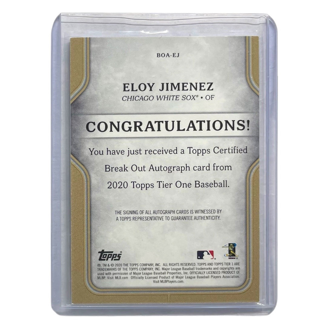 TOPPS MLBカード TIER 1 ELOY JIMENEZ CHICAGO WHITE SOX /100 #BOA-EJ 中古 IT2