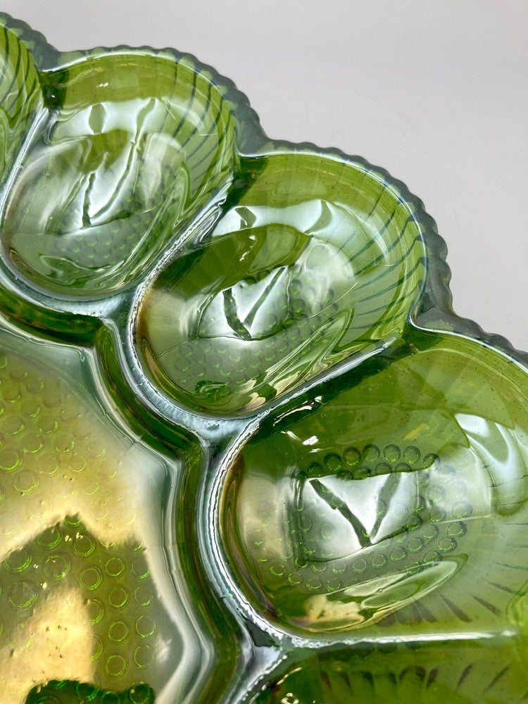 INDIANA GLASS インディアナグラス社 カーニバルがラス エッグレリッシュ 中古 D4