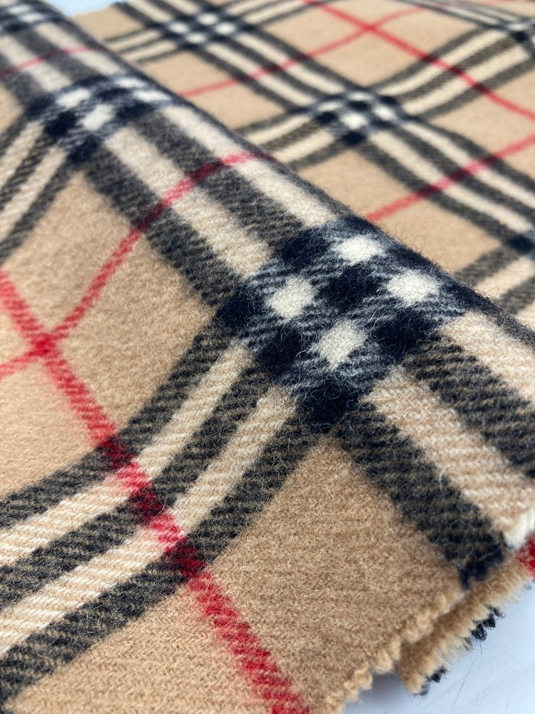 Burberry's バーバリーズ 英国製 ノバチェック マフラー ウール100% 中古 D4