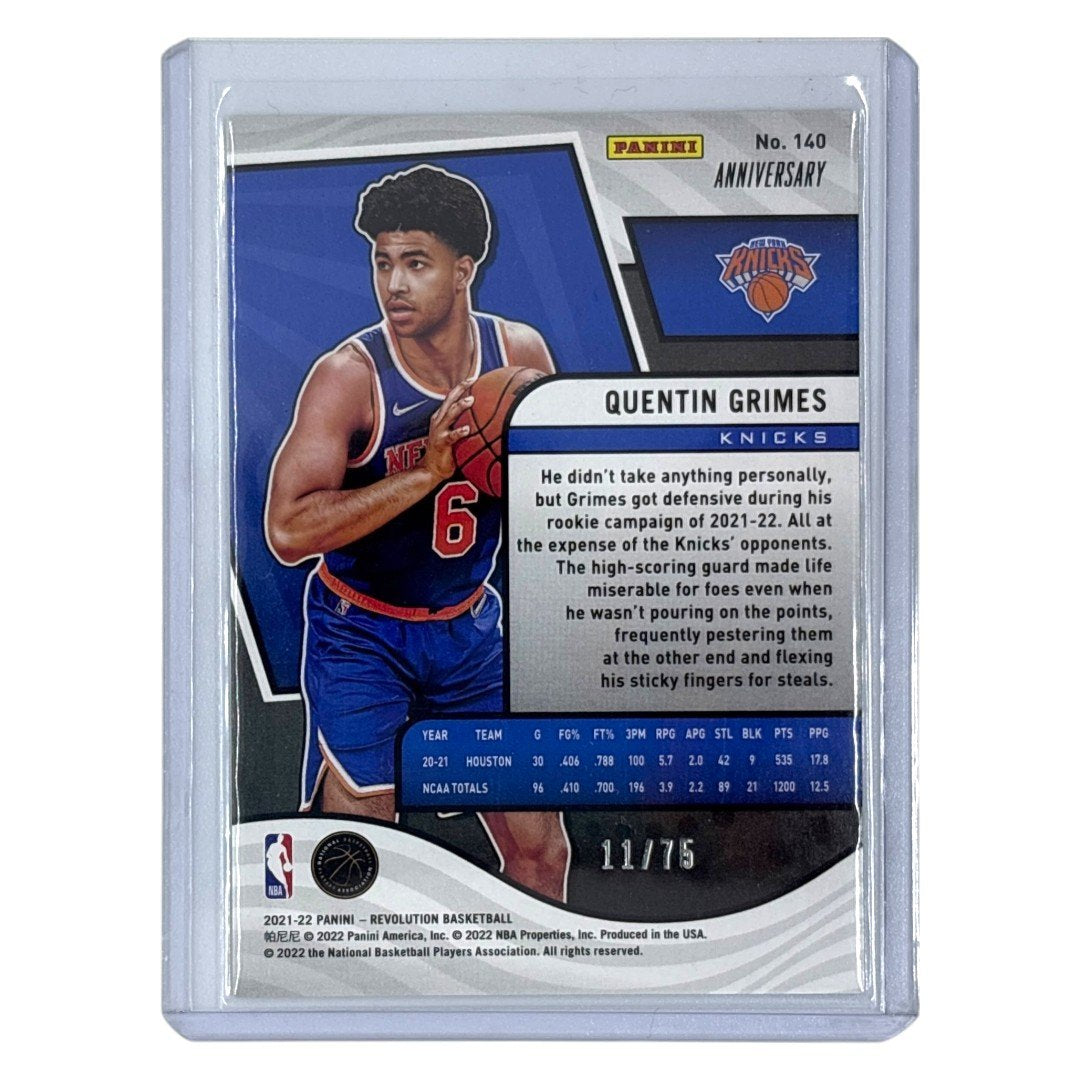 PANINI NBAカード REVOLUTION QUENTIN GRIMES KNICKS /75 #140 中古 IT1