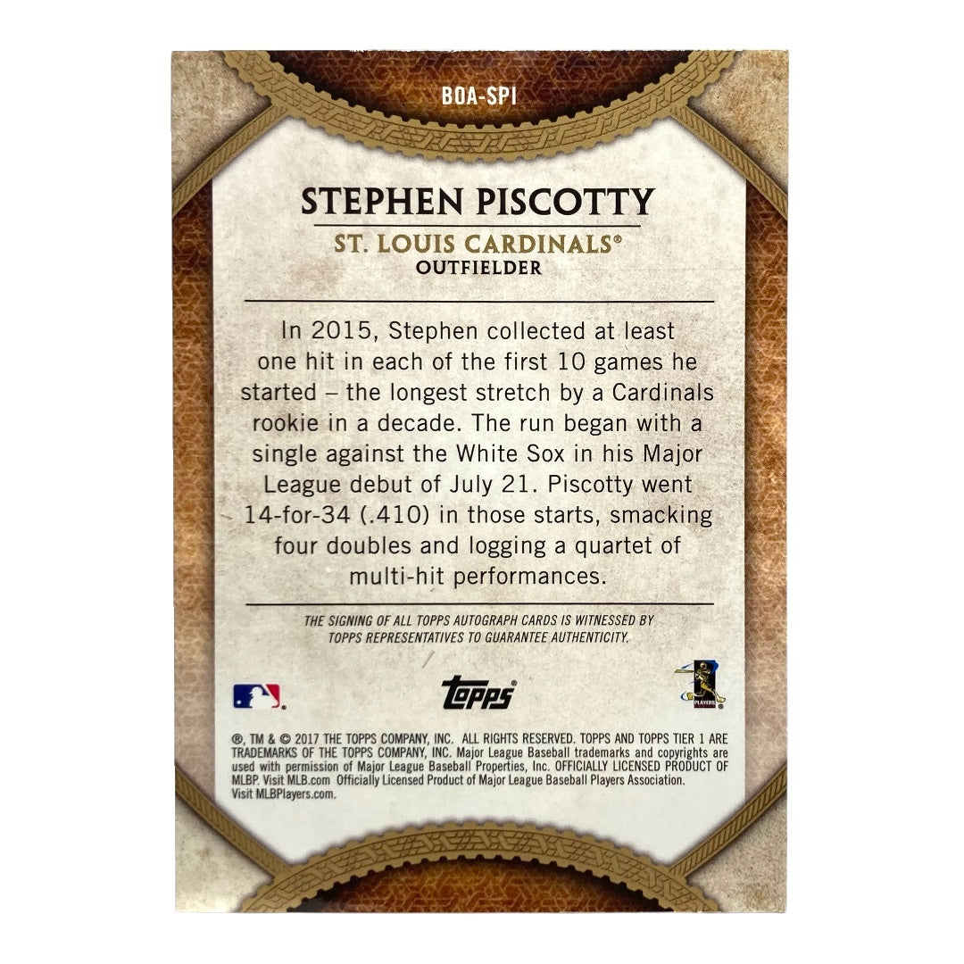 TOPPS MLBカード TIER ONE STEPHEN PISCOTTY CARDINALS 02/25 #BOA-SPI 中古 IT2