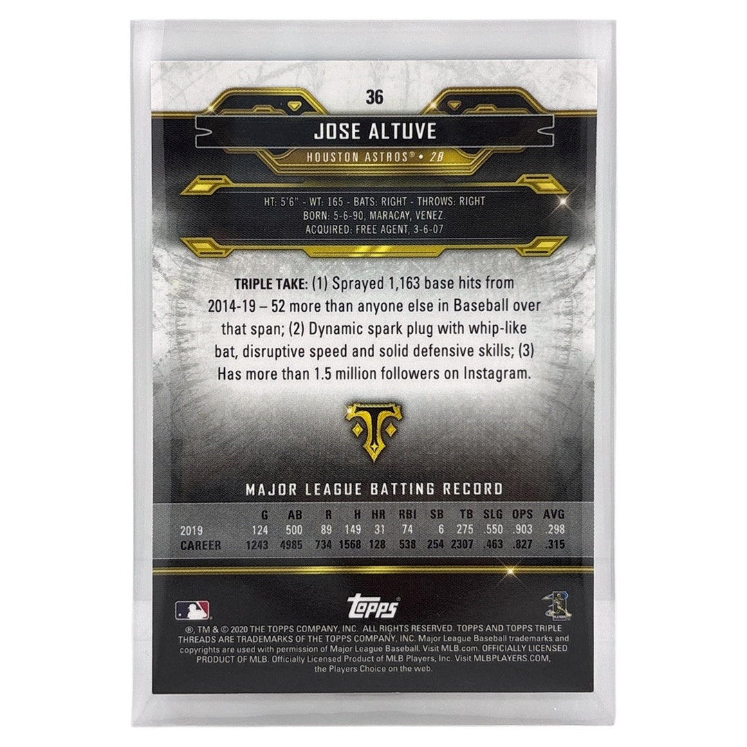 TOPPS MLBカード TRIPLE THREADS JOSE ALTUVE HOUSTON ASTROS /50 #36 中古 IT1