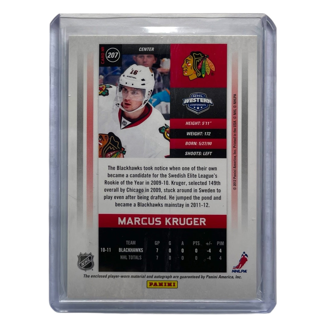 PANINI NHLカード CONTENDERS MARCUS KRUGER CHICAGO BLACKHAWKS /100 #207 中古 IT2