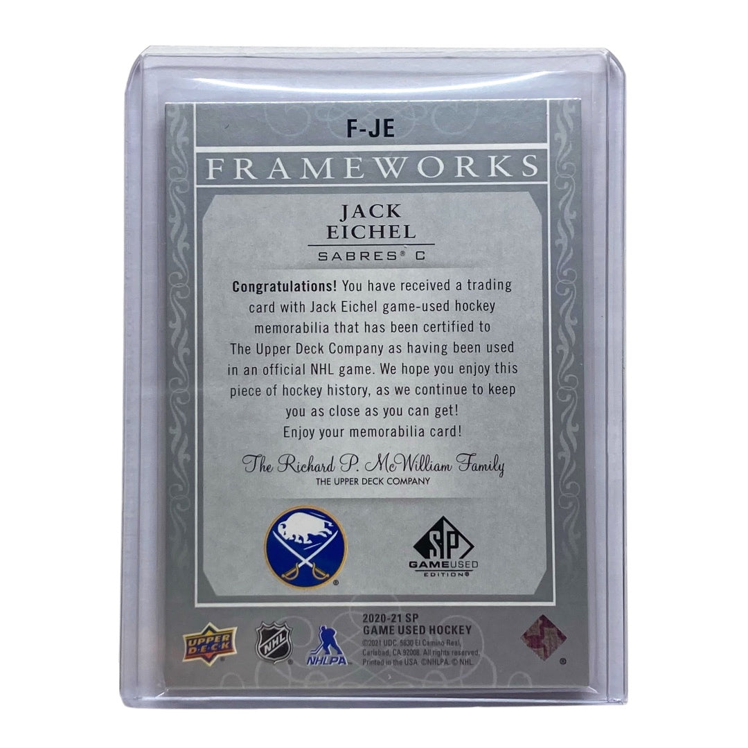 UPPER DECK NHLカード SP GAME USED JACK EICHEL SABRES #F-JE 中古 IT2