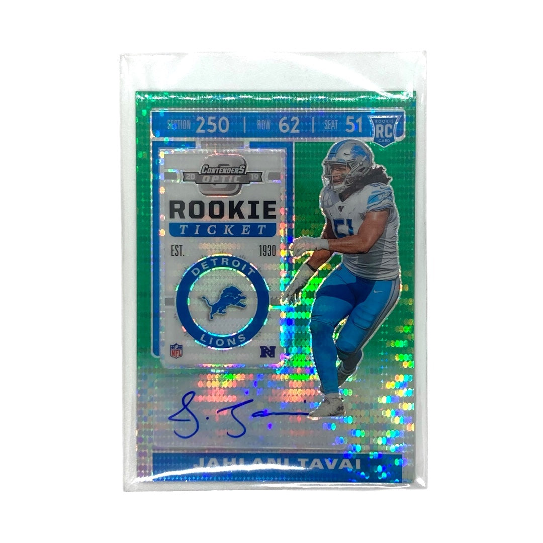 PANINI NFLカード CONTENDERS OPTIC PRIZM JAHLANI TAVAI DETROIT LIONS 25/27 #159 中古 IT2