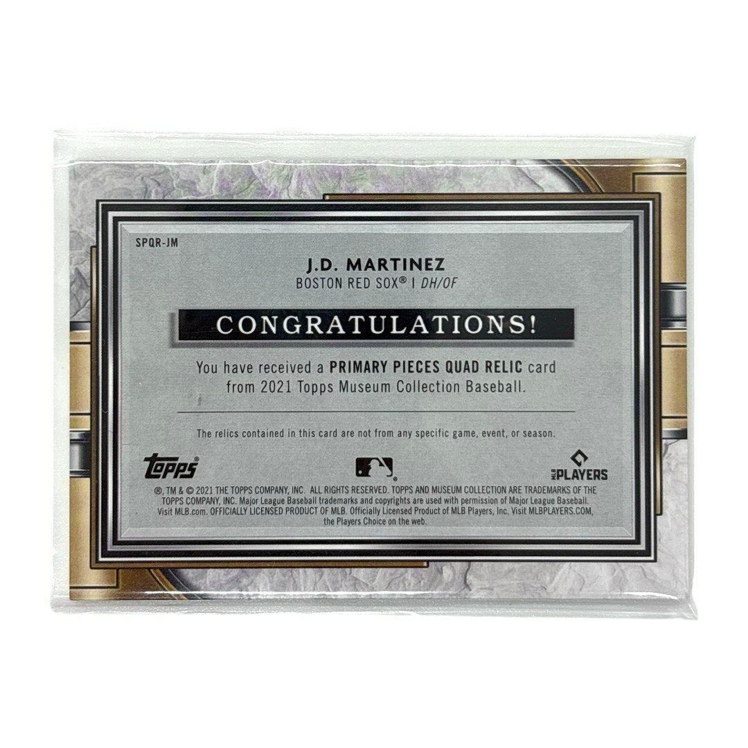 TOPPS MLBカード MUSEUM COLLECTION J.D. MARTINEZ BOSTON RED SOX 54/99 #SPQR-JM 中古 IT1