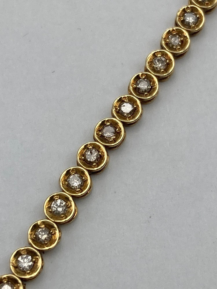 K18 ダイヤ1.00ct テニスブレスレット 中古 D4
