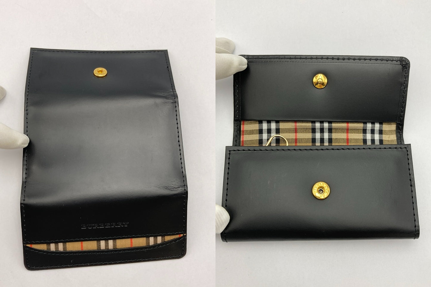 BURBERRY バーバリー ノバチェック 3連キーケース FN116/EX09 中古 D4