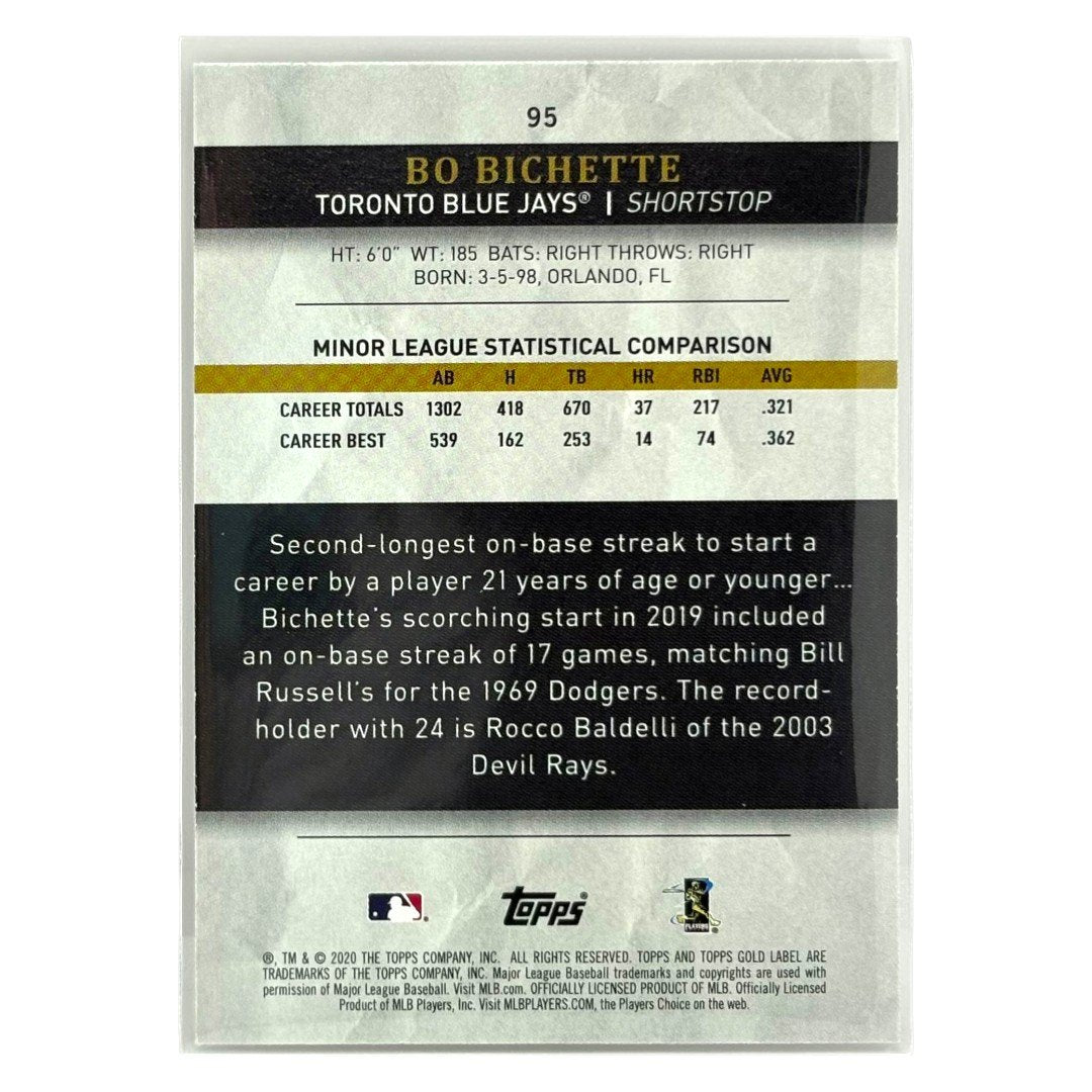 TOPPS MLBカード GOLD LABEL BO BICHETTE TORONTO BLUE JAYS #95 中古 IT1