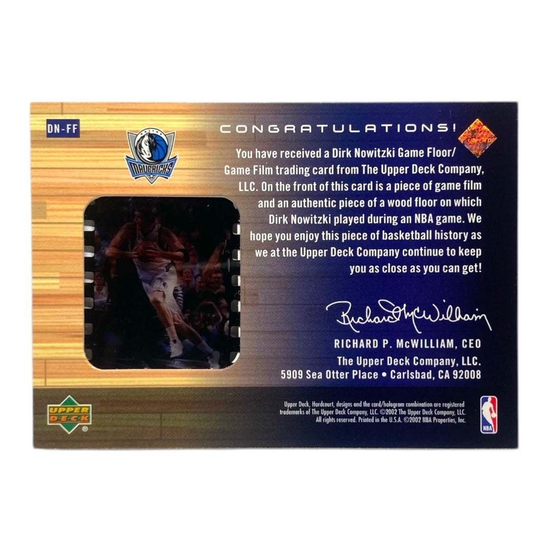 UPPER DECK NBAカード HARDCOURT UD GAME FLOOR GAME FILM DIRK NOWITZKI MAVERICKS #DN-FF 中古 IT2