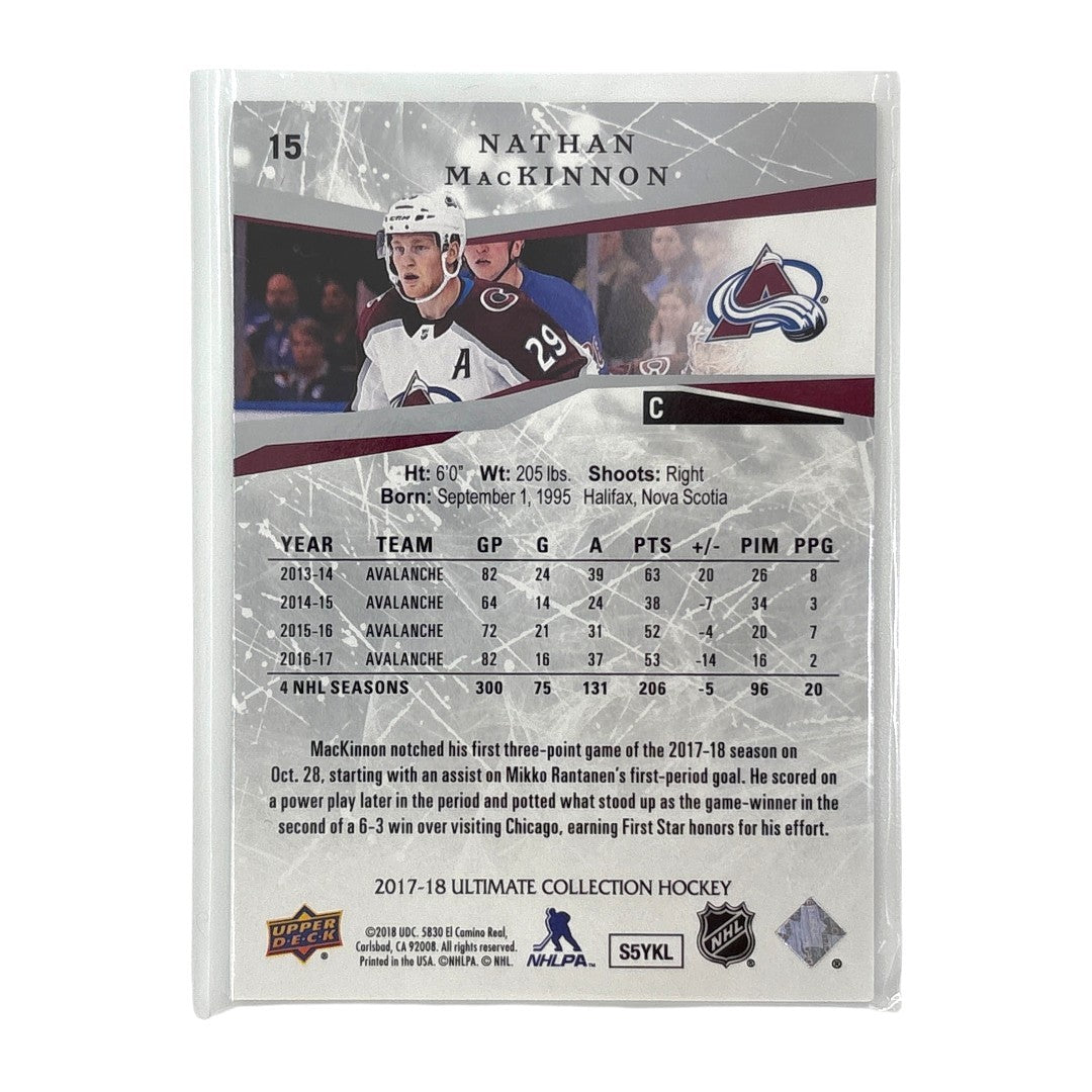 UPPER DECK NHLカード ULTIMATE COLLECTION NATHAN MACKINNON COLORADO AVALANCHE /99 #15 中古 IT1