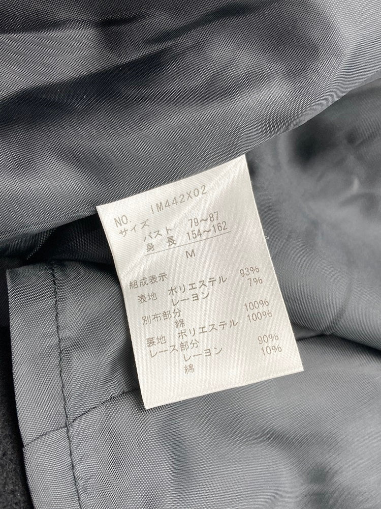 axes femme アクシーズファム 裾レース使い チェスターコート IM442X02 サイズM 中古 D4