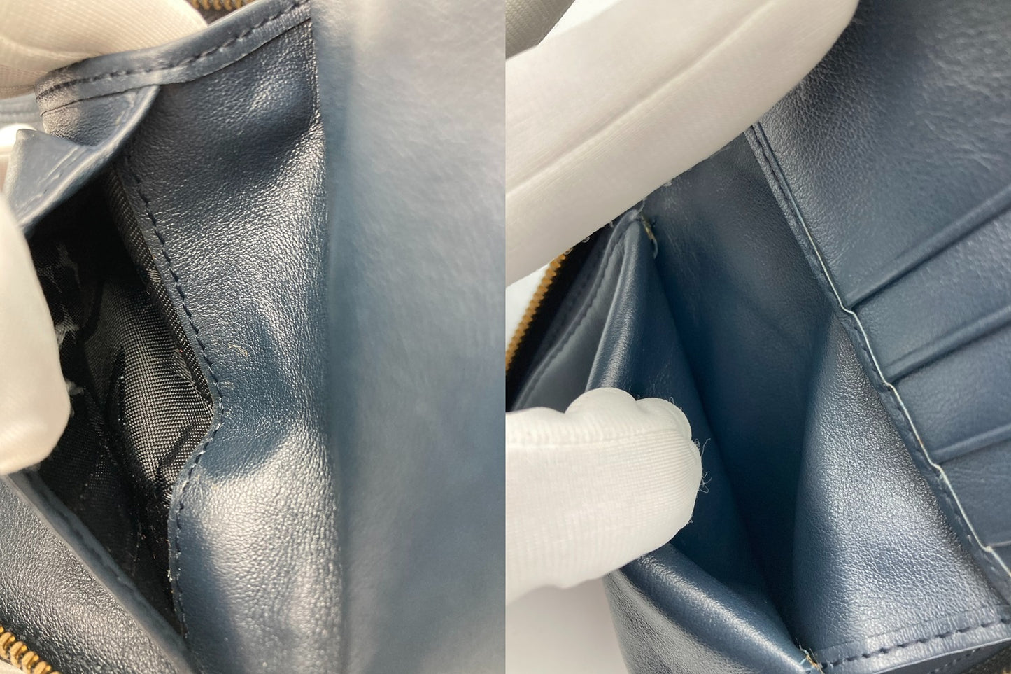 FURLA フルラ 型押しクロコ ラウンドファスナー コンパクト財布 中古 D4