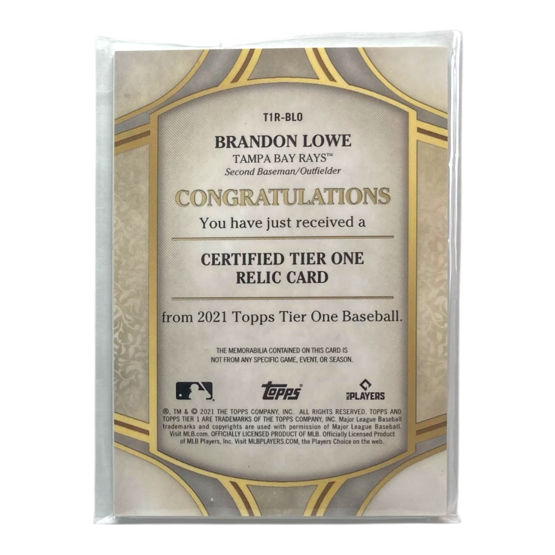 TOPPS MLBカード TIER 1 BRANDON LOWE TAMPA BAY RAYS /399 #T1R-BLO 中古 IT2