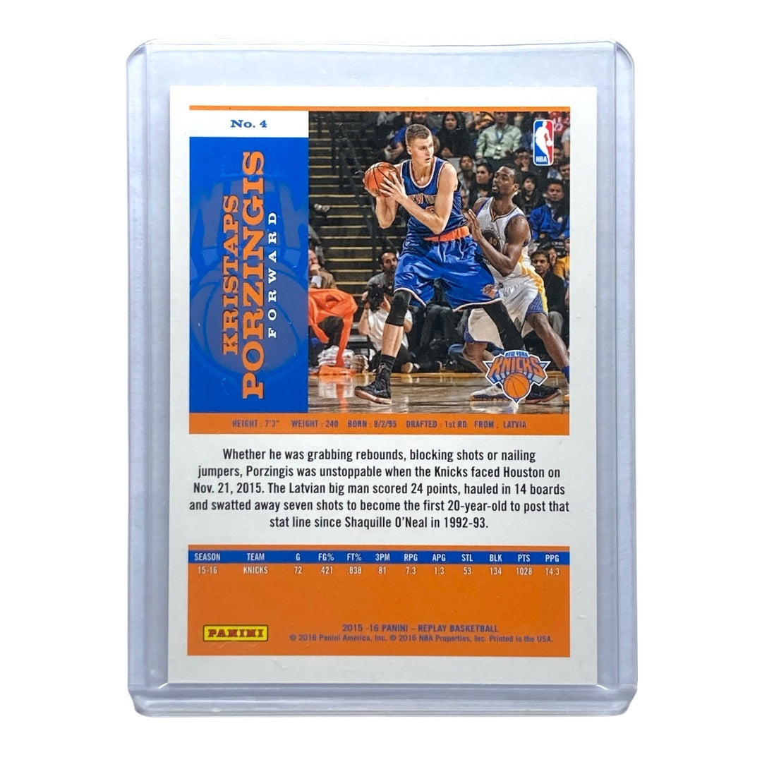 PANINI NBAカード REPLAY KRISTAPS PORZINGIS KNICKS 60/99 #4 中古 IT2